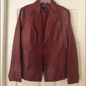 East 5th Red Leather Jacket